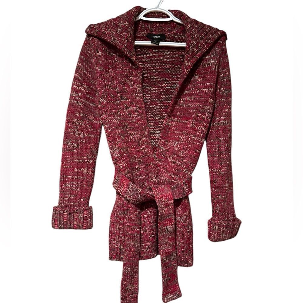 Express Sweater Size Small Belted Cuffed Sleeve